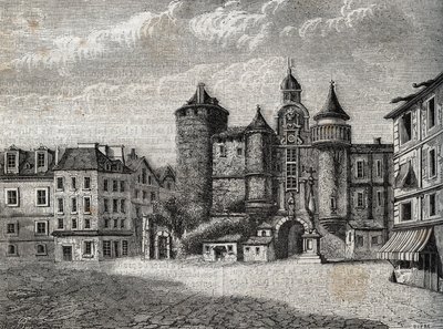 Le Vieux Paris - le Grand Chatelet - Incisione in "Storia fisica, civile e morale di Parigi: dai tempi storici più antichi ai giorni nostri" di Jacques Antoine Dulaure da French School