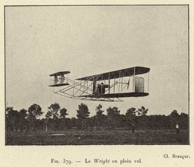 Il Wright in pieno volo da French School