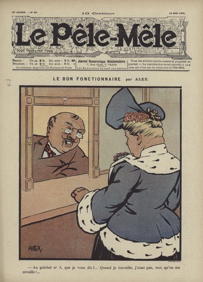 Il buon funzionario (litografia a colori) da French School