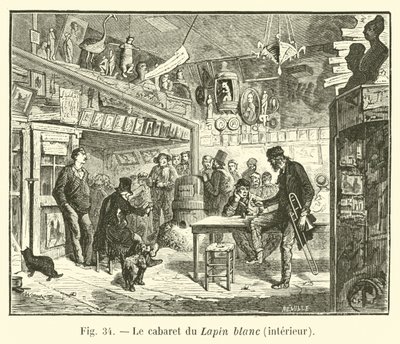 Il cabaret del Coniglio Bianco, interno da French School