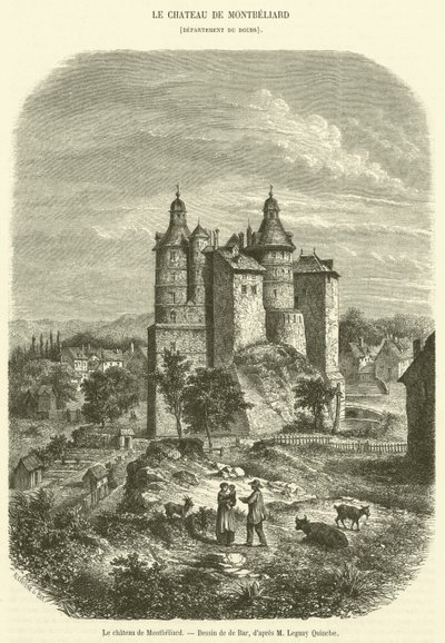 Il castello di Montbéliard (incisione) da French School