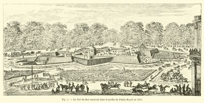 Il forte del Re costruito nel giardino del Palais-Royal nel 1651 da French School