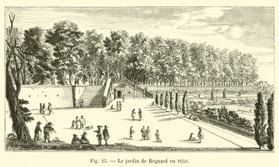 Il giardino di Regnard nel 1650 da French School