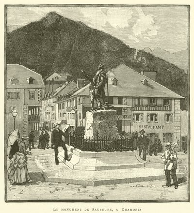 Il monumento di Saussure, a Chamonix da French School