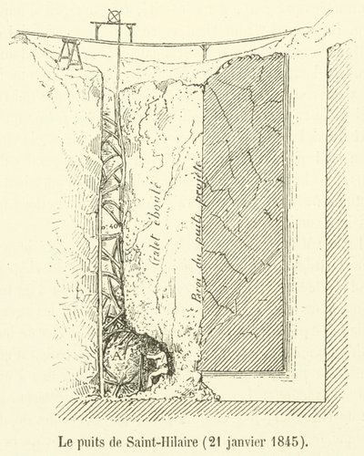 Il pozzo di Saint-Hilaire, 21 gennaio 1845 da French School