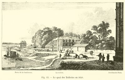 Il quai delle Tuileries nel 1650 da French School