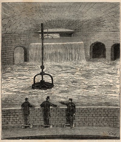 Il serbatoio di Montsouris (serbatoio della Vanne), uno dei cinque principali serbatoi d
