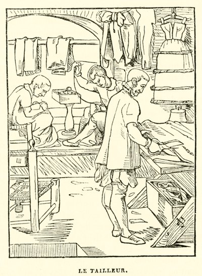 Il sarto (incisione) da French School