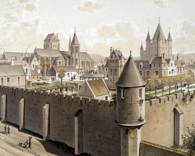 Il tempio di Parigi e la rue Royale, sd. XVII secolo - in "Parigi attraverso i secoli: il tempio e la rue Royale", fine XIX secolo da French School