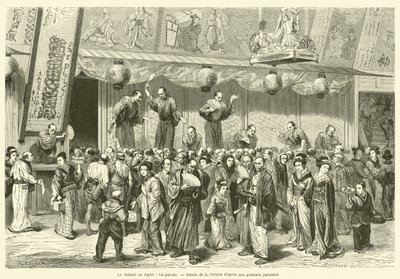 Il teatro in Giappone, La parata (incisione) da French School