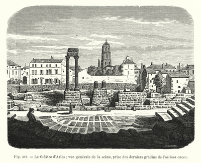 Il teatro di Arles; vista generale della scena, presa dagli ultimi gradini dell