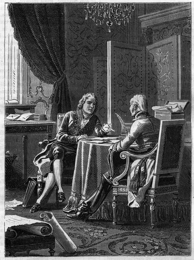 Discussione tra il Conte di Saint Julien, rappresentante dell
