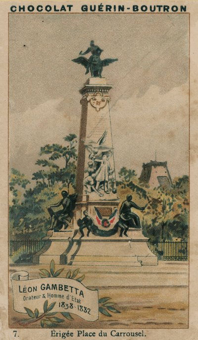 Léon Gambetta, Oratore e Statista, 1838-1882, eretta Place du Carrousel da French School