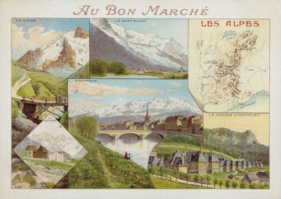 Le Alpi, carta da French School