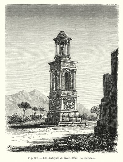 Gli antichi di Saint-Remi; la tomba da French School