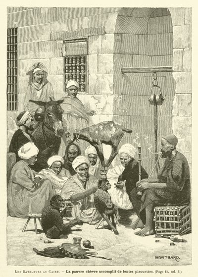 Gli Acrobati al Cairo (incisione) da French School