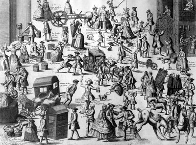 Les Embarras de Paris, c.1720 da French School