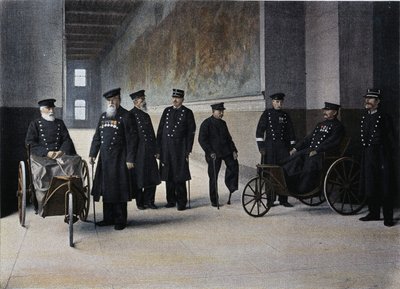Les Moines Lais: militari invalidi - in "Album militare" - gli invalidi da French School