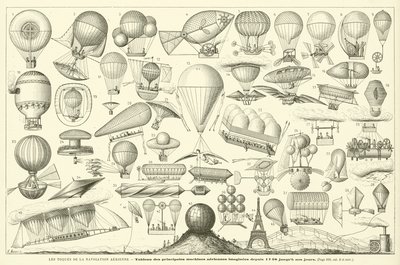 Les Toques De La Navigation Aerienne (incisione) da French School