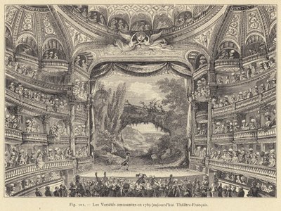 Le Varietà divertenti nel 1789, oggi Théâtre-Français (incisione) da French School