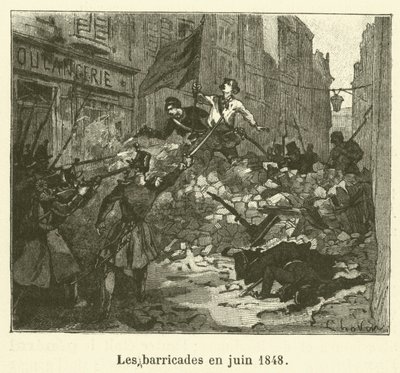 Le barricate di giugno 1848 da French School
