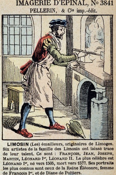 Gli smaltatori di Limoges - immagine di Epinal, ed. Pellerin da French School