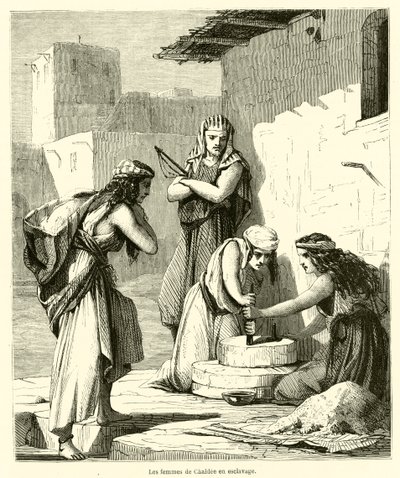 Le donne di Caldea in schiavitù da French School