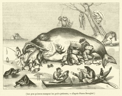 Il pesce grande mangia il pesce piccolo (ingrasso) da French School