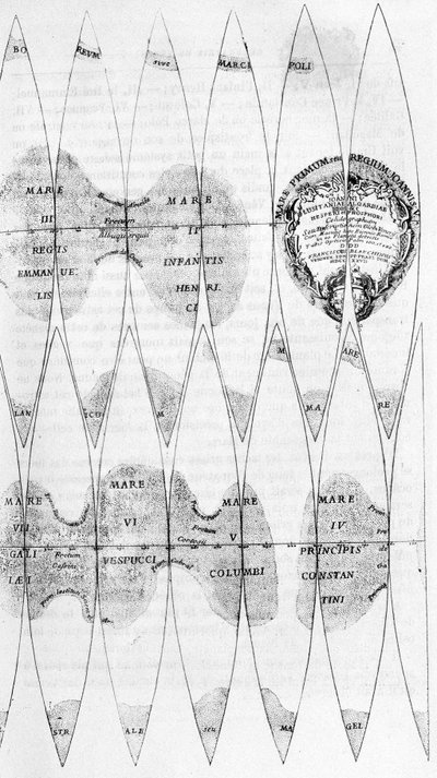 I mari di Venere e la suddivisione dei suoi fusi, studiati da Bianchini nel 1727 - in 