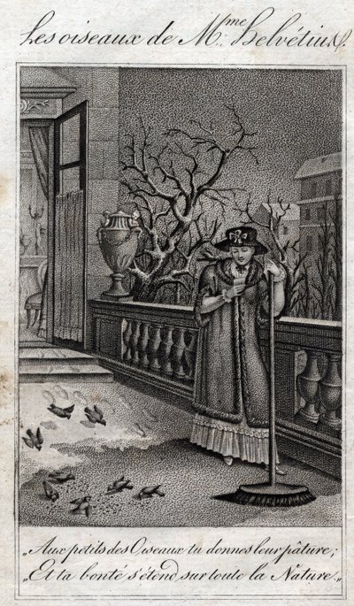 Gli uccelli di Madame Helvetius (Anne Catherine Helvetius) in 
