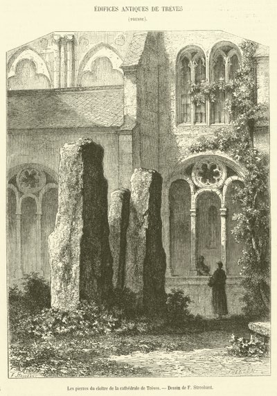 Le pietre del chiostro della cattedrale di Treviri (incisione) da French School