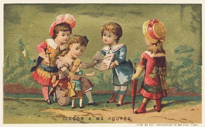 Lezione alla mia bambola, fine XIX secolo da French School