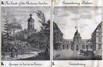 Lettera K Chiosco del Jardin des Plantes e L Palais du Luxembourg - 