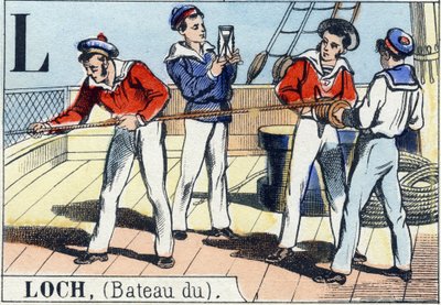 Lettera L come lago. Alfabeto navale. Immagini di Epinal, fine XIX secolo da French School