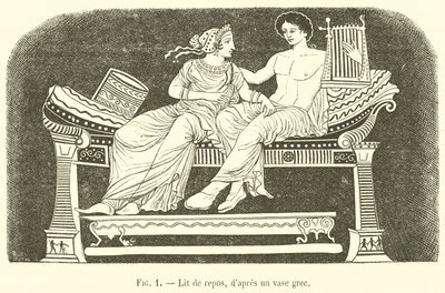 Letto di riposo (incisione) da French School
