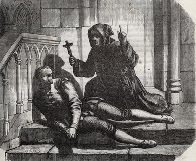 Rinchiuso nella Torre di Londra, uscì solo per salire sul patibolo: il cancelliere Thomas More (1478-1535) in prigione perché si rifiutò di concedere il sigillo reale al matrimonio del re Enrico VIII (1491-1547) con Anna Bolena (Anna o Ann Bolin e Anne Bul da French School