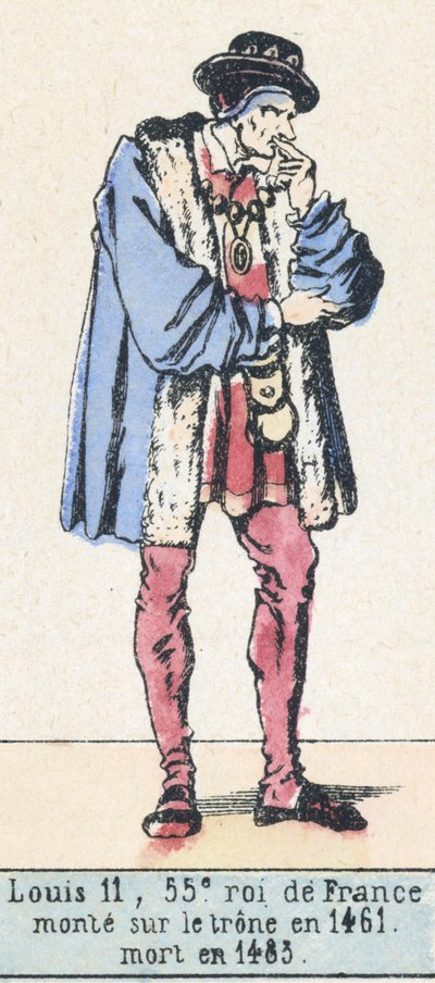 Luigi XI, 55º re di Francia, salito al trono nel 1461, morto nel 1483 da French School