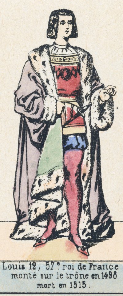 Luigi XII, 57° re di Francia, salito al trono nel 1498, morto nel 1515 da French School