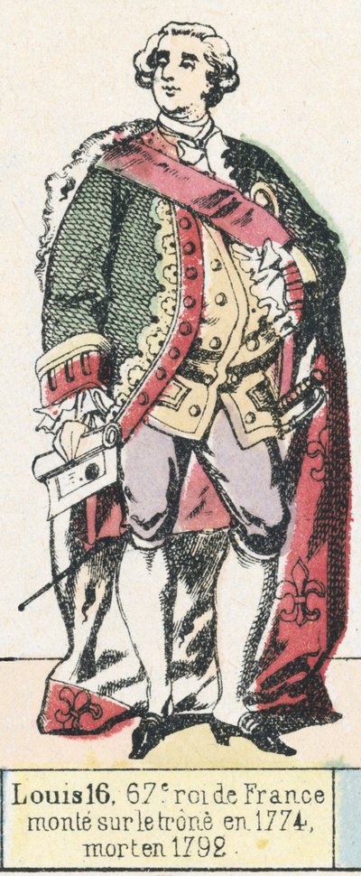 Luigi XVI, 67º re di Francia, salito al trono nel 1774, morto nel 1792 da French School