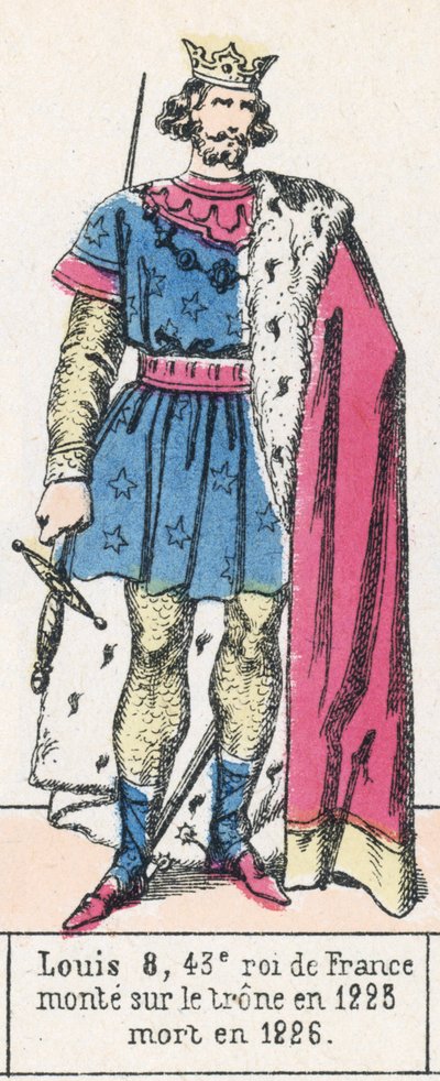 Luigi VIII, 43º re di Francia, salito al trono nel 1223, morto nel 1226 da French School