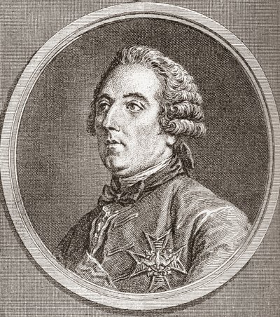 Louis César de La Baume Le Blanc, duca di Vaujours, duca di La Vallière, 1708-1780. Nobile francese, bibliofilo e militare. Da Les Heures Libres pubblicato nel 1908 da French School