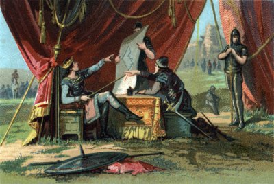 Luigi III (vedi 863-882) e Carlomanno II (867-884) assediarono Vienna invano. Cromolitografia intorno al 1890 da French School