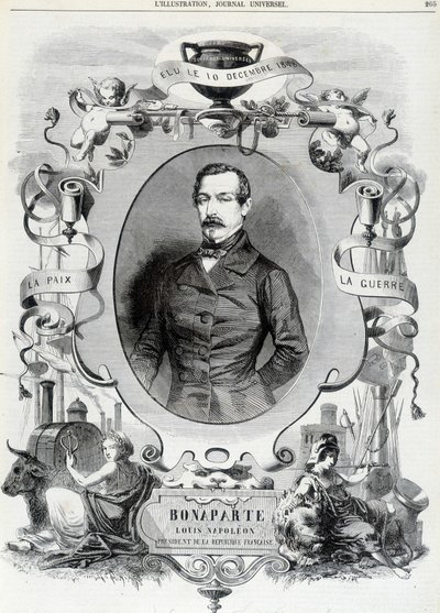 Luigi Napoleone Bonaparte (Luigi-Napoleone III), Presidente della Repubblica Francese - Ill. da French School