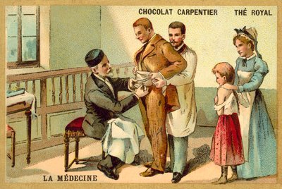Louis Pasteur che inocula un paziente contro la rabbia all