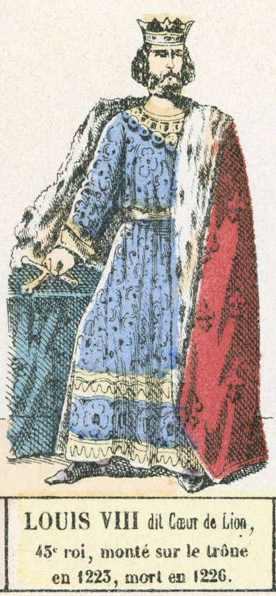 Luigi VIII detto Cuor di Leone, 43° re, salito al trono nel 1223, morto nel 1226 da French School