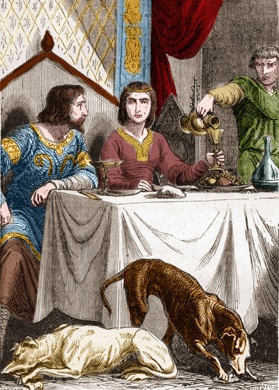 Luigi VII il Giovane o il Pio con sua moglie Eleonora d