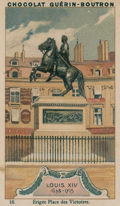 Luigi XIV, 1638-1715, Eretto a Place des Victoires da French School