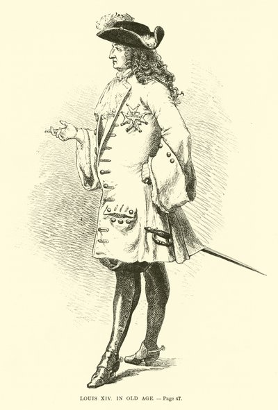 Luigi XIV in vecchiaia da French School
