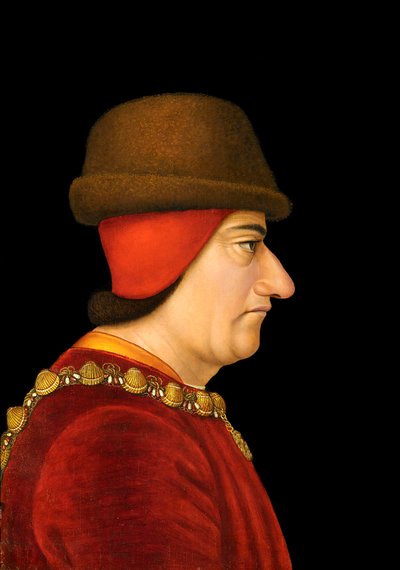Luigi XI (1423-83) re di Francia (olio su tela) da French School