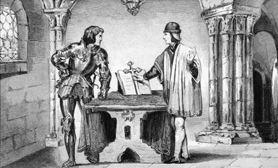 Luigi XI (1423-83) tenuto agli arresti domiciliari da Carlo il Temerario (1433-77) da 